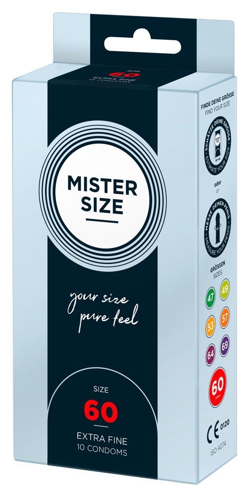 Mister Size 60mm pack of 10 Nestandartinio dydžio prezervatyvai &ndash; nuotrauka 2