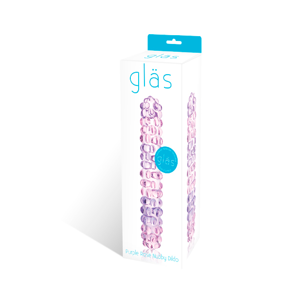 Glas - Purple Rose Nubby Glass Dildo stiklinis dildo &ndash; nuotrauka 2