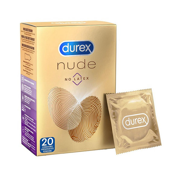 Durex - Condoms Nude Latexvrij 20 st. klasikiniai prezervatyvai