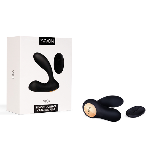 Svakom - Vick Powerful Plug Remote Controlled Vibrator Black Analinis žaislas &ndash; nuotrauka 5