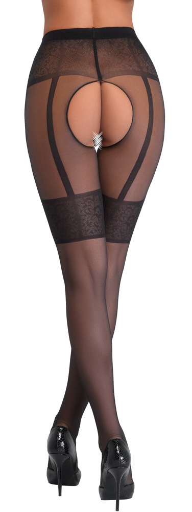 Cottelli legwear Crotchless Tights 2 Prisegamos kojinės &ndash; nuotrauka 6