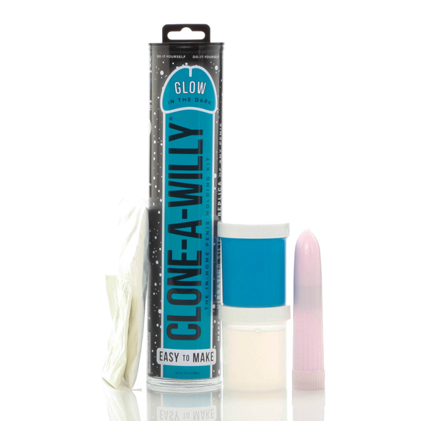 Clone-A-Willy - Kit Glow-in-the-Dark Blue klonavimo rinkinys &ndash; nuotrauka 3