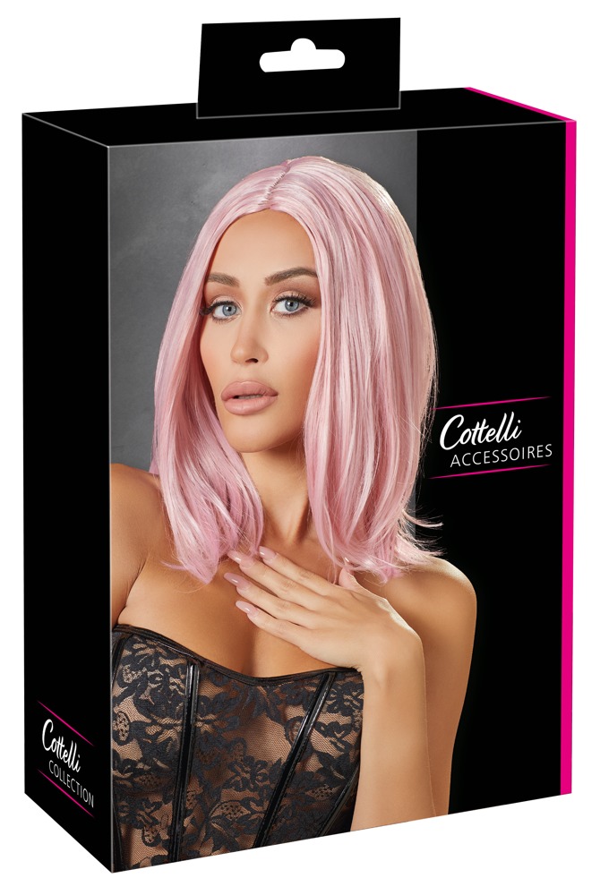 Cottelli Collection Wig, bob, pink Seksualus perukas