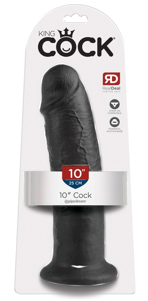 King Cock kc 10" Cock Dark realistiškas dildo
