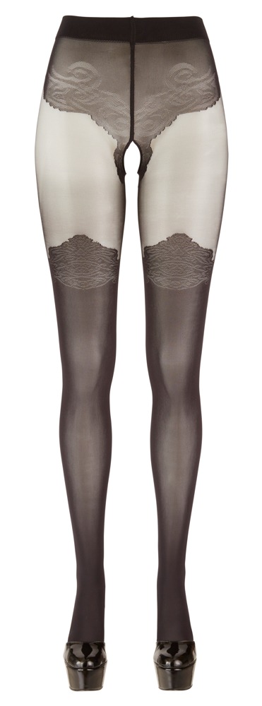 Cottelli legwear Crotchless Tights 3 Prisegamos kojinės &ndash; nuotrauka 5