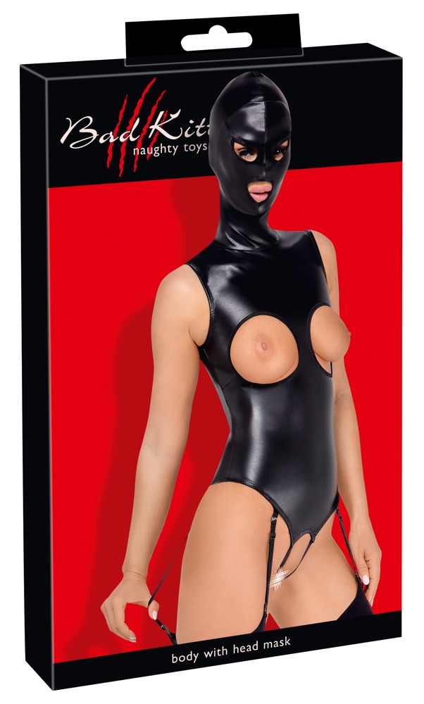 Bad Kitty Body & Mask 2XL Seksuali lateksinė apranga