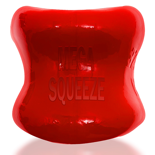 Oxballs - Mega Squeeze Ergofit Ballstretcher Red Penio žiedas - užveržėjas