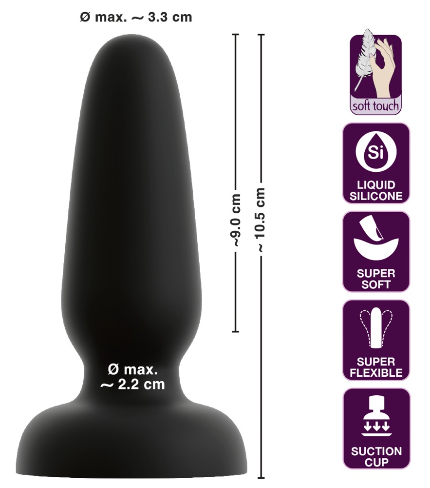 Black Velvets Silicone Plug S Analinis kai&scaron;tis &ndash; nuotrauka 6