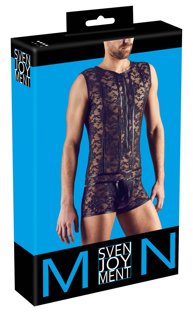 Svenjoyment Men's Body Lace S vyriškas seksualus kombinezonas