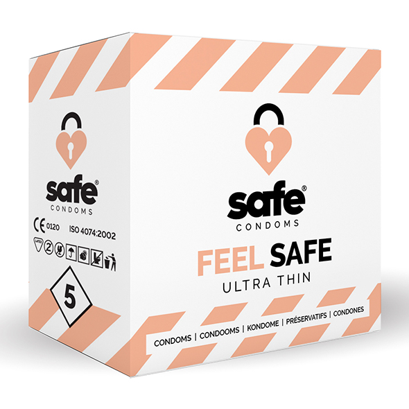 Safe - Condoms Feel Safe Ultra Thin (5 pcs) ploni prezervatyvai