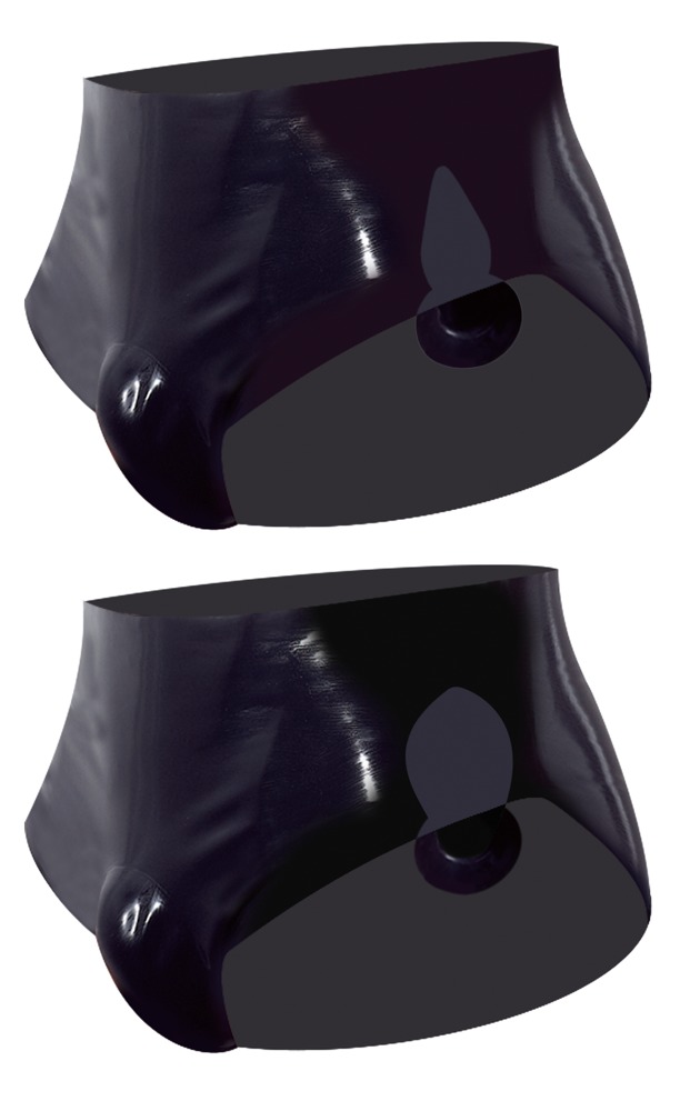Late X Men's Latex Briefs with Plug S vyri&scaron;ka lateksinė apranga &ndash; nuotrauka 4