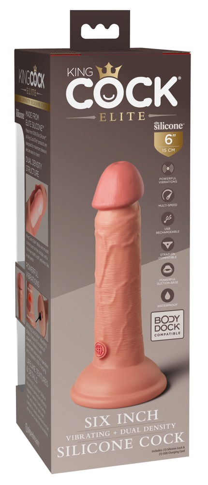 King Cock Elite kce 6 dd Vibrating Cock Light realisti&scaron;kas dildo &ndash; nuotrauka 6