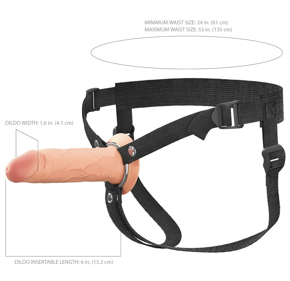 Fantasy X-Tensions Elite FXTE6" Hollow Strap-On Light Strap-on dildo &ndash; nuotrauka 7