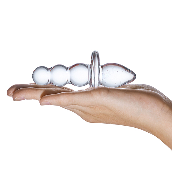 Glas - Titus Beaded Glass Butt Plug Stiklinis analinis žaislas &ndash; nuotrauka 5