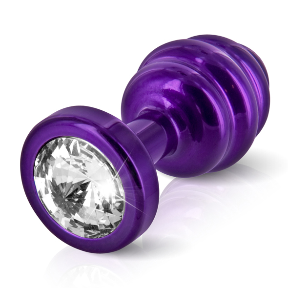 Diogol - Ano Butt Plug Ribbed Purple 35 mm Analinis kaištis