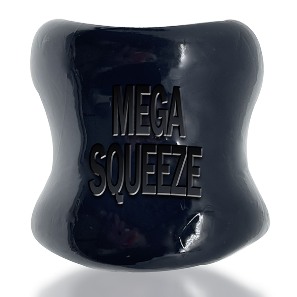Oxballs - Mega Squeeze Ergofit Ballstretcher Black Penio žiedas - užveržėjas