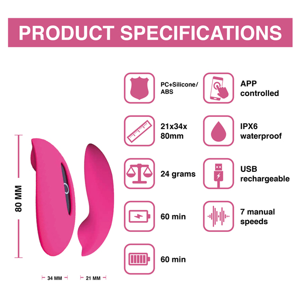 Magic Motion - Candy Smart Wearable Vibe vibruojančios kelnaitės &ndash; nuotrauka 4