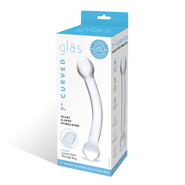 Glas - Curved G-Spot Stimulator Glass Dildo stiklinis dildo &ndash; nuotrauka 7