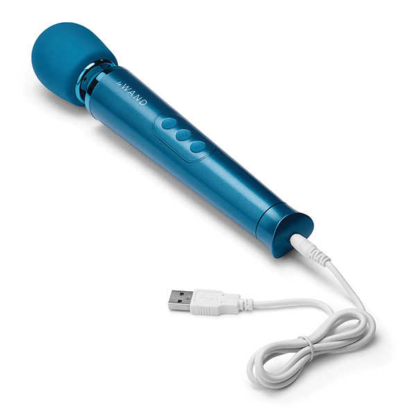 Le Wand - Petite Rechargeable Vibrating Massager Blue vibruojantis masažuoklis &ndash; nuotrauka 4