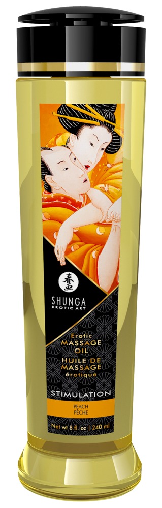 Shunga Oil Stimul./Peach 240ml masažo aliejus &ndash; nuotrauka 2