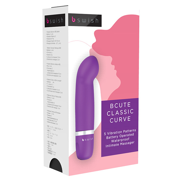 B Swish - bcute Classic Vibrator Curve Purple G ta&scaron;ko vibratorius &ndash; nuotrauka 2