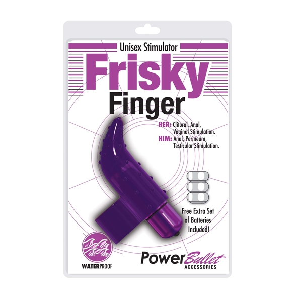 PowerBullet - Frisky Finger Finger Vibrator Purple vibruojantis antpir&scaron;tis &ndash; nuotrauka 2