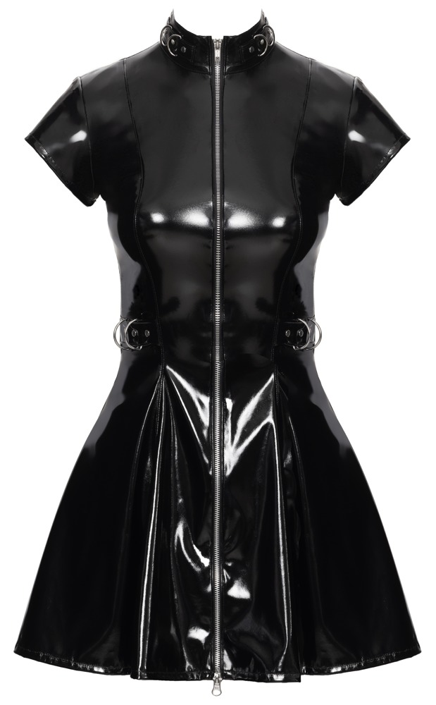 Black Level Vinyl Dress flared 2XL Seksuali lateksinė apranga &ndash; nuotrauka 6