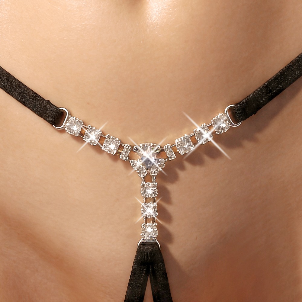 Cottelli lingerie String Rhinestones S-L kelnaitės, stringai &ndash; nuotrauka 5