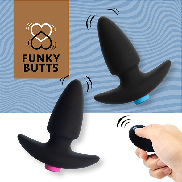FeelzToys - FunkyButts Remote Controlled Butt Plug Set for Couples Analinis kaištis