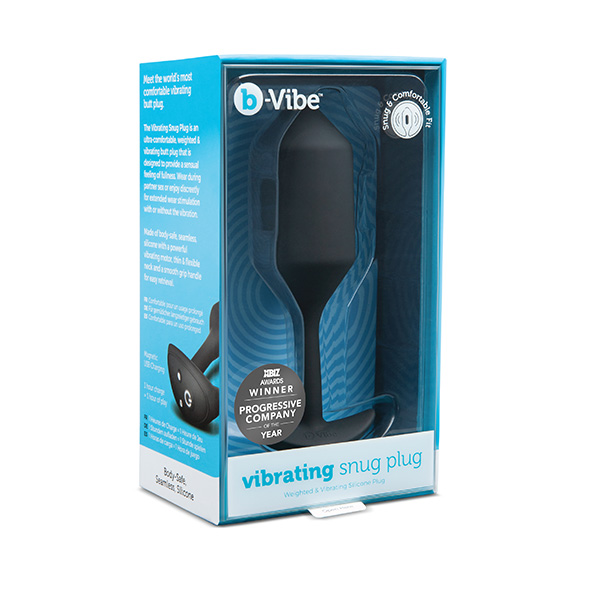 B-Vibe - Vibrating Snug Plug 4 (XL) Black Analinis kai&scaron;tis &ndash; nuotrauka 8