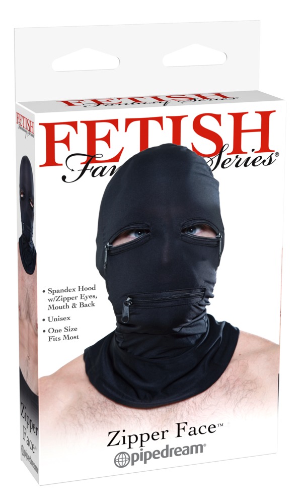 Fetish Fantasy ffs Zipper Face Hood Black moteriška fetish apranga