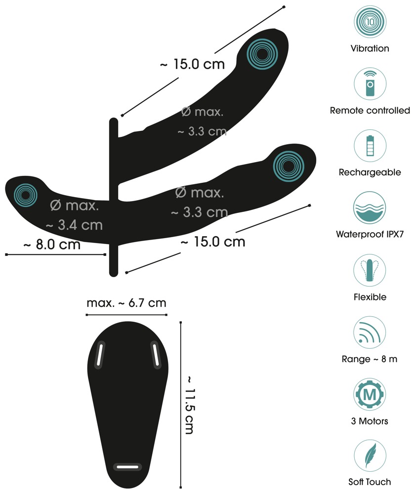 You2Toys rc Double Outside Strap-On Strap-on dildo &ndash; nuotrauka 12