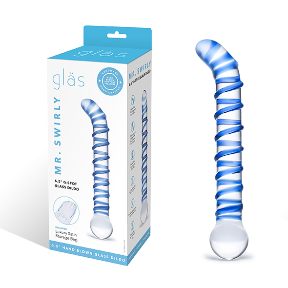 Glas - Mr. Swirly G-Spot Glass Dildo   stiklinis dildo &ndash; nuotrauka 2