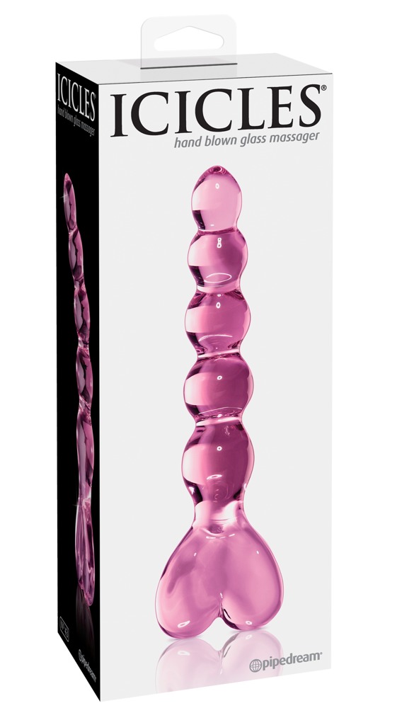 Icicles No. 43 Pink stiklinis dildo
