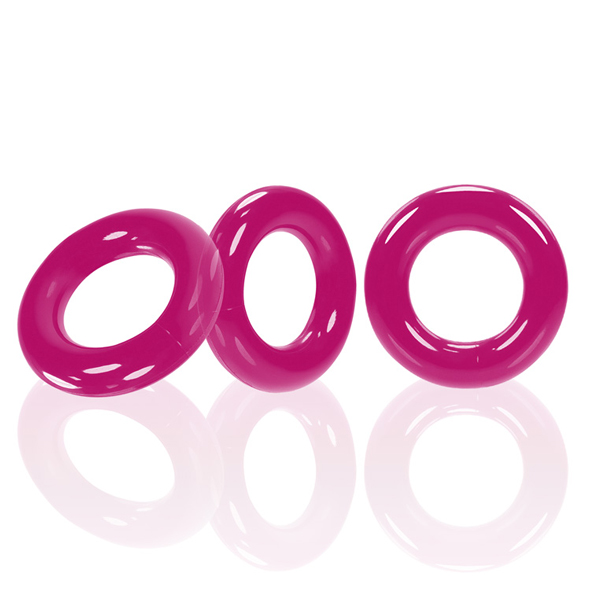Oxballs - Willy Rings 3-pack Cockrings Hot Pink Penio žiedas - užveržėjas