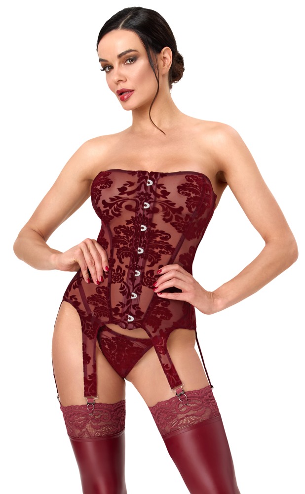 Noir Corset Burgundy S glaustinukė &ndash; nuotrauka 3