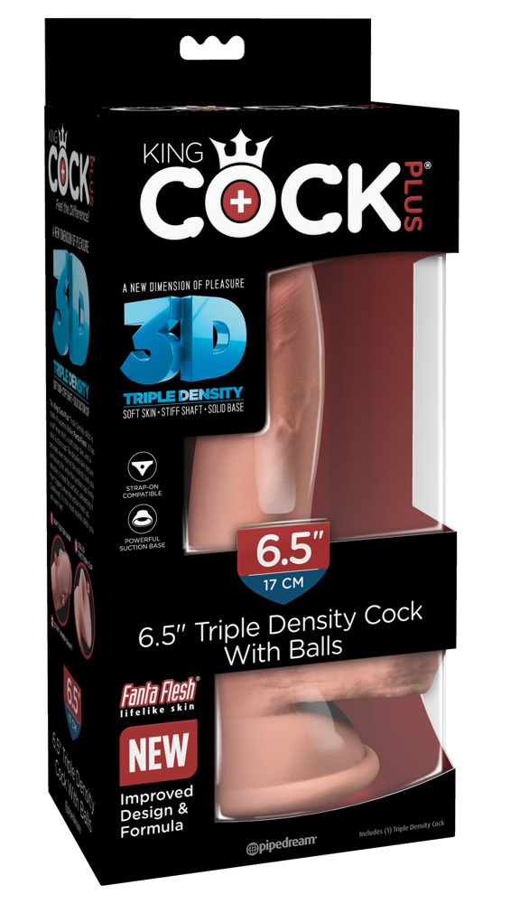 King Cock Plus kcp 6.5 tdc with balls light realistiškas dildo