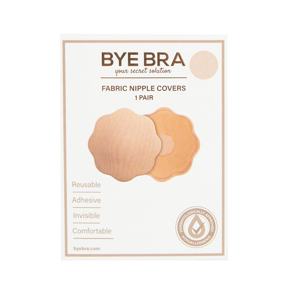 Bye Bra - Fabric Nipple Covers Nude 1 Pair spenelių lipdukai