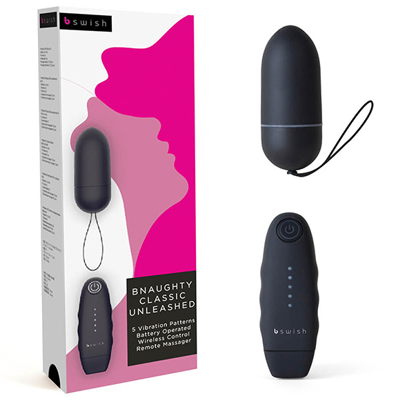 B Swish - bnaughty Classic Unleashed Vibrating Bullet Black Vibruojantis kiau&scaron;inėlis &ndash; nuotrauka 5