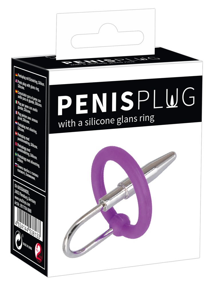 You2Toys Penis Plug+Silicone Glans Ring šlaplės stimuliatorius