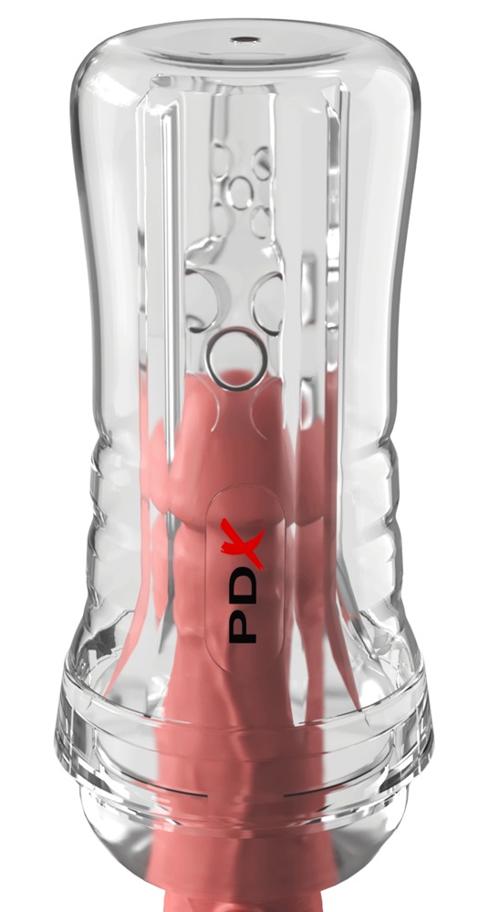 Pdx Elite pdxe ViewTube EZ-Grip Stroker Vibruojantis masturbatorius &ndash; nuotrauka 4
