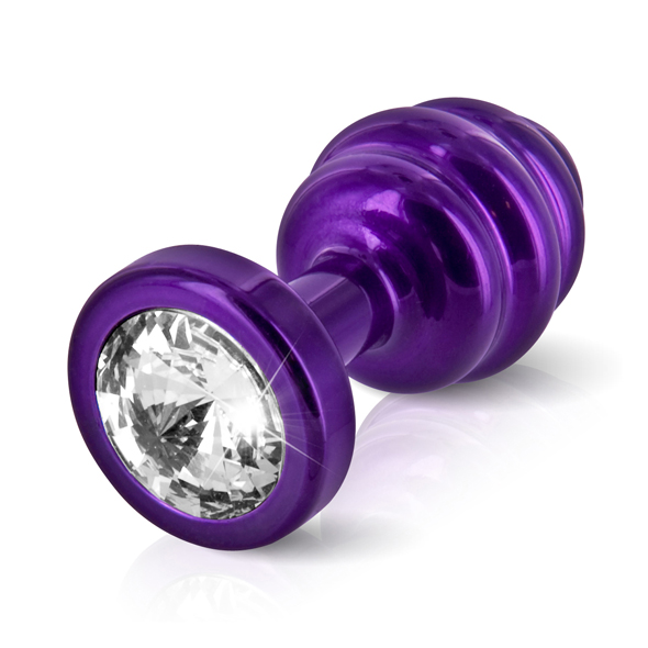 Diogol - Ano Butt Plug Ribbed Purple 30 mm Analinis kaištis