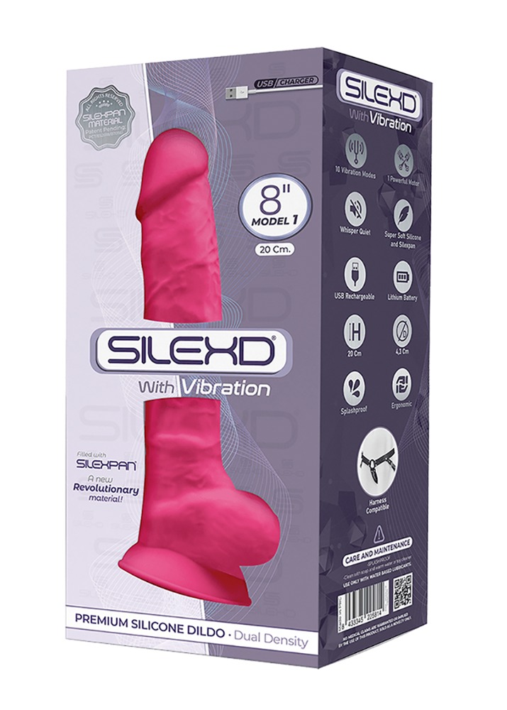 SilexD Model 1 8in Motor Pink realistiškas dildo