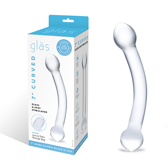 Glas - Curved G-Spot Stimulator Glass Dildo stiklinis dildo &ndash; nuotrauka 3