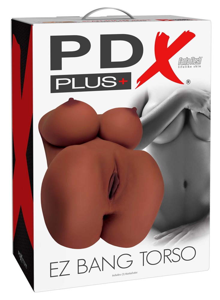 Pdx Plus ez Bang Torso Brown realistiškas masturbatorius