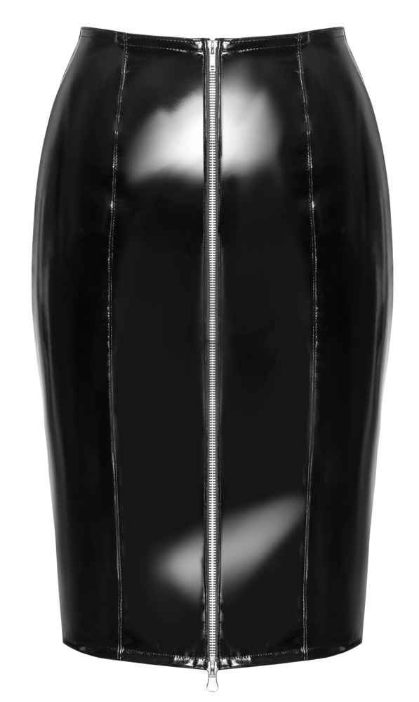 Black Level Vinyl Skirt Zip black L Seksuali lateksinė apranga &ndash; nuotrauka 8