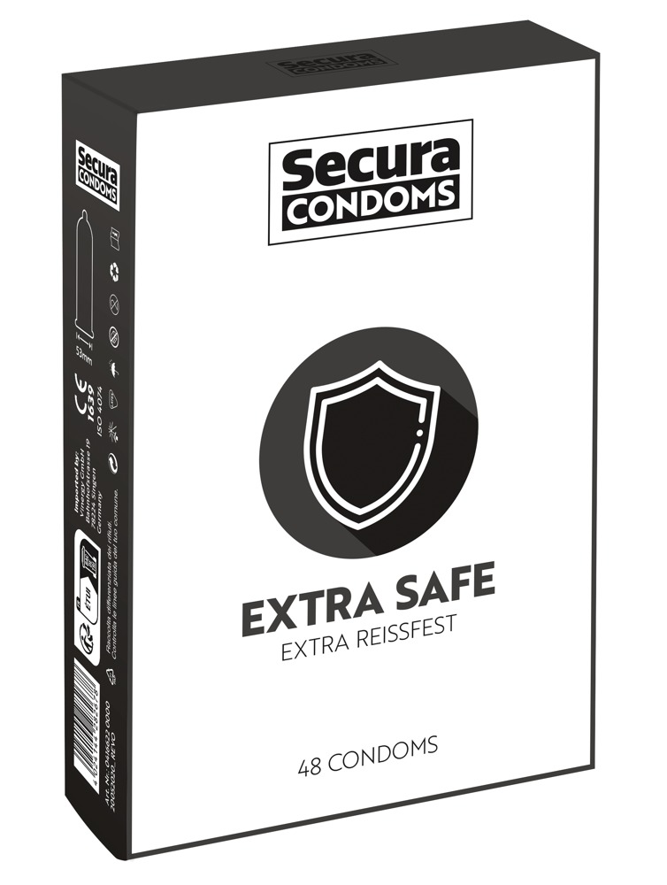 Secura Condoms Secura Extra Safe 48pcs Box Prezervatyvai