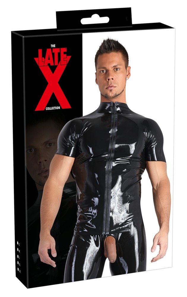 Late X Men's Latex Shirt L vyriška lateksinė apranga