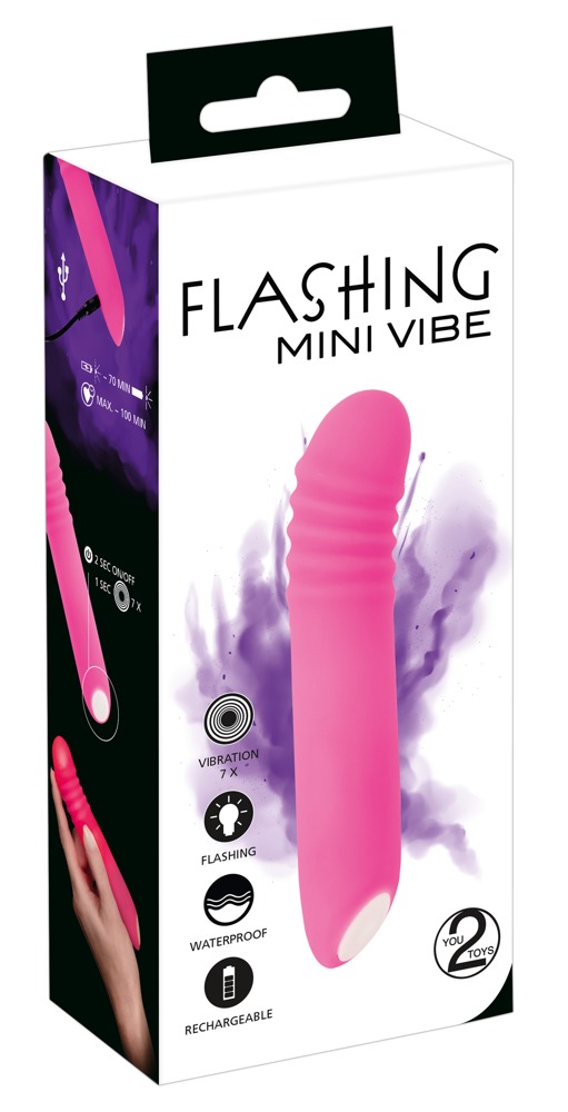 Cuties Flashing Mini Vibe pink Mini vibratorius