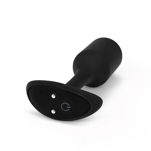 B-Vibe - Vibrating Snug Plug 2 (M) Black Analinis kai&scaron;tis &ndash; nuotrauka 3